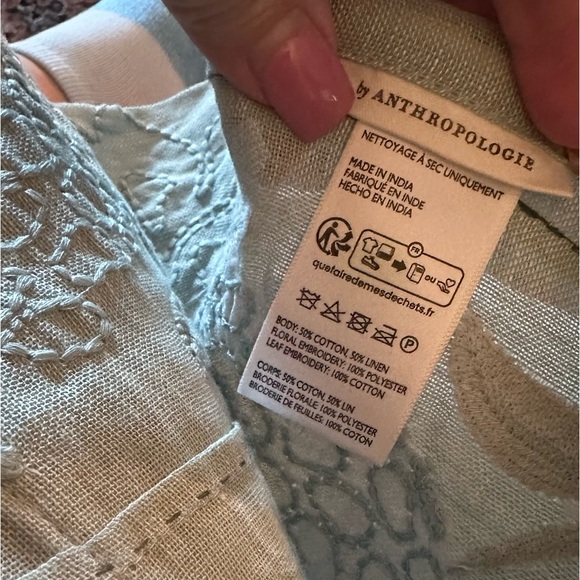 Anthropologie Manette Embroidered Curtain Panel - Picture 7 of 8